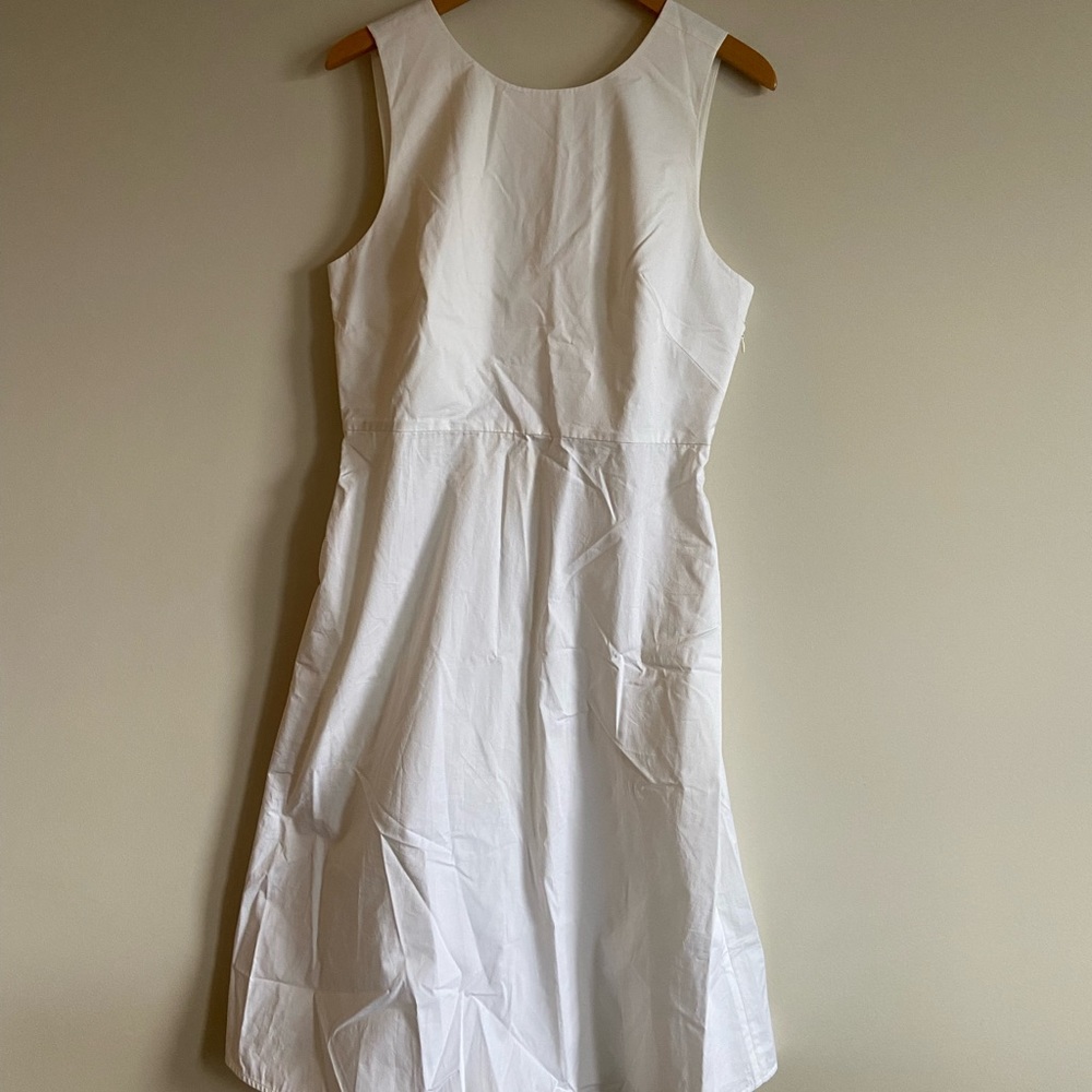 Everlane White Cotton A-Line Sleeveless Everlane Dress Sz 12